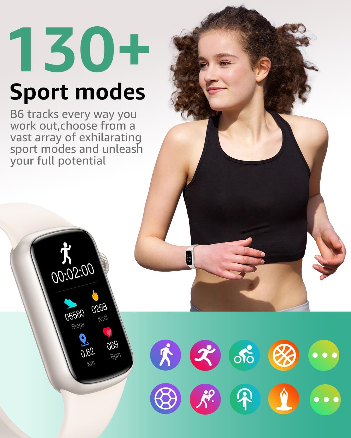 IMFRCHCS Fitness Tracker,Smart Watch with 1.47" Touch Display,137+Sport Modes Fitness Watch with Heart Rate Sleep Monitor, Step Counter,IP68 Waterproof Activity Trackers for Women Men - Image 3